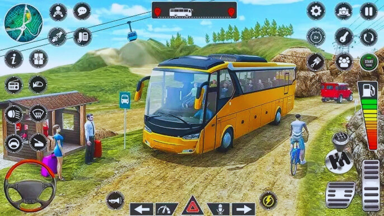 Bus driving simulator games 3d